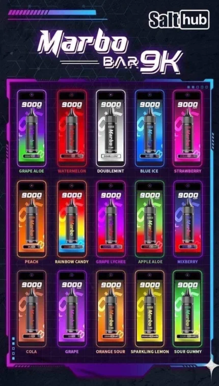 Marbo Bar 9000 Puffs一次性拋棄式電子煙
